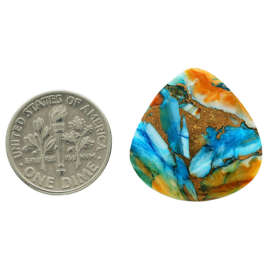 Spiny Oyster Turquoise 22.4x22.7x4 mm Heart Shape Polished Gemstone LS87-06779