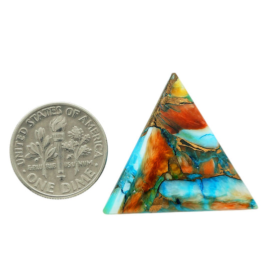 Spiny Oyster Turquoise 24.5x25.5x4.5 mm Fancy Shape Polished Gemstone LS87-06780