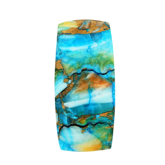 Spiny Oyster Turquoise 15.4x33.2x5 mm Baguette Shape Polished Gemstone LS87-06781
