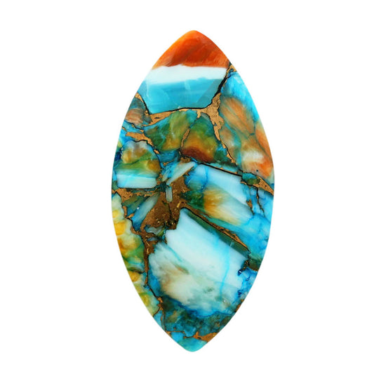 Spiny Oyster Turquoise 19x37x5 mm Marquise Shape Polished Gemstone LS87-06787