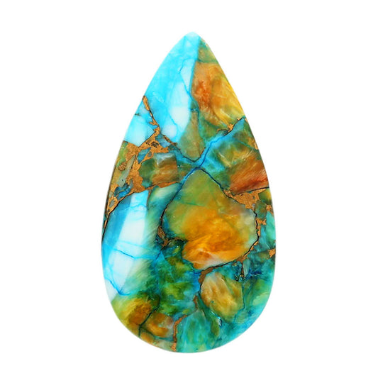 Spiny Oyster Turquoise 17.7x32.65x3.3 mm Pear Shape Polished Gemstone LS87-06793
