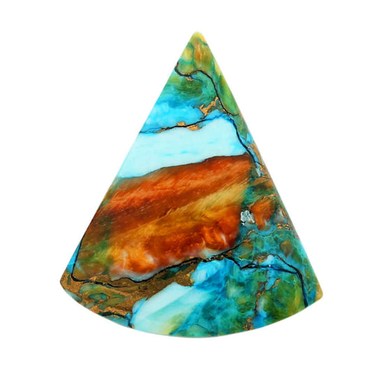 Spiny Oyster Turquoise 24.75x29x4.3 mm Fancy Shape Polished Gemstone LS87-06794