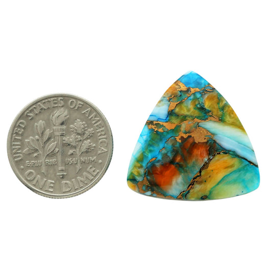 Spiny Oyster Turquoise 21.7x21.7x6 mm Fancy Shape Polished Gemstone LS87-06797