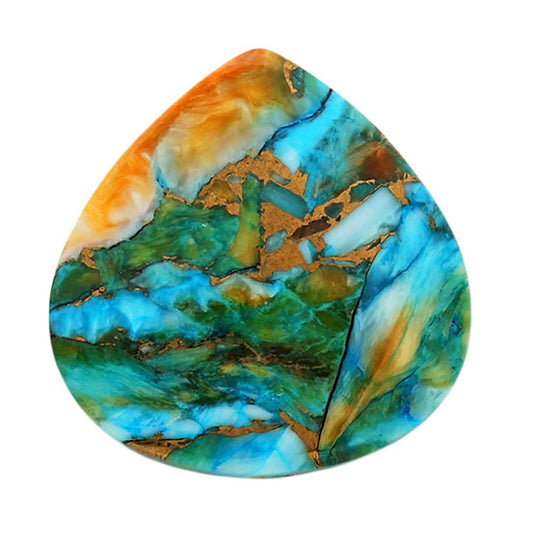 Spiny Oyster Turquoise 22.35x22.8x4.5 mm Heart Shape Polished Gemstone LS87-06798