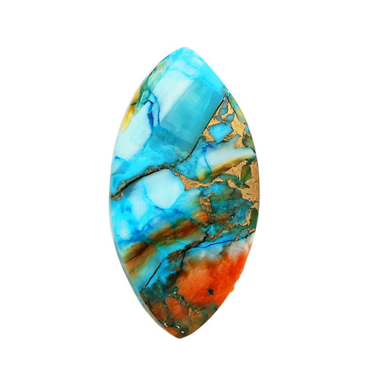 Spiny Oyster Turquoise 14.7x28.35x3.4 mm Marquise Shape Polished Gemstone LS87-06801