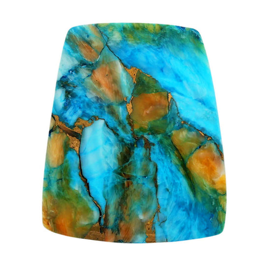 Spiny Oyster Turquoise 23.1x27.65x4.8 mm Fancy Shape Polished Gemstone LS87-06804
