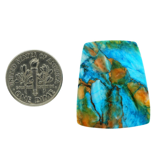 Spiny Oyster Turquoise 23.1x27.65x4.8 mm Fancy Shape Polished Gemstone LS87-06804