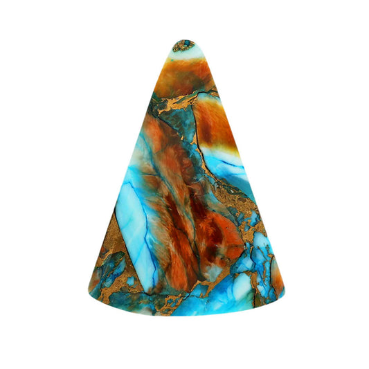 Spiny Oyster Turquoise 24.7x34.6x3.8 mm Fancy Shape Polished Gemstone LS87-06809