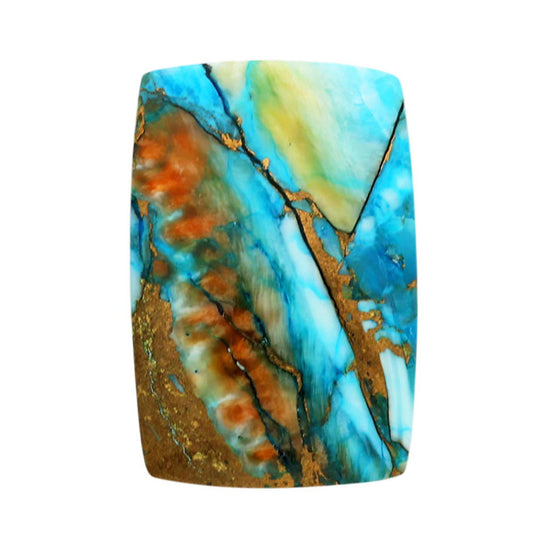 Spiny Oyster Turquoise 18x26.6x4.7 mm Baguette Shape Polished Gemstone LS87-06810