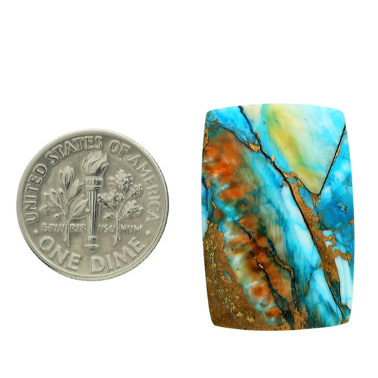 Spiny Oyster Turquoise 18x26.6x4.7 mm Baguette Shape Polished Gemstone LS87-06810