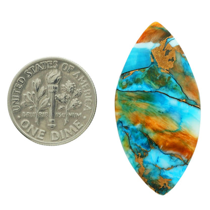 Spiny Oyster Turquoise 17.3x34.6x3.5 mm Marquise Shape Polished Gemstone LS87-06811