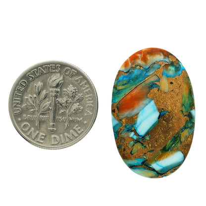 Spiny Oyster Turquoise 17x26x5 mm Oval Shape Polished Gemstone LS87-06813