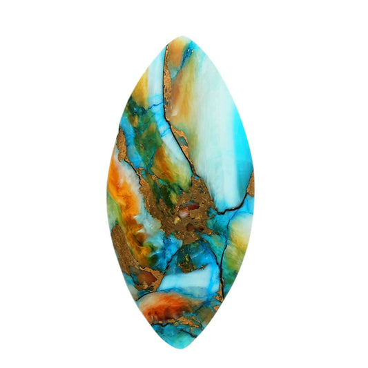 Spiny Oyster Turquoise 15.7x31.85x4.4 mm Marquise Shape Polished Gemstone LS87-06814