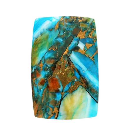Spiny Oyster Turquoise 18.2x27.6x4.5 mm Baguette Shape Polished Gemstone LS87-06816