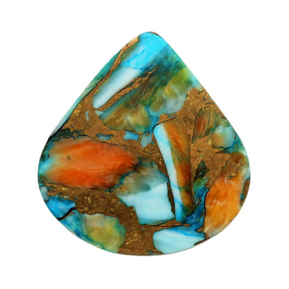 Spiny Oyster Turquoise 21.6x22.85x4 mm Heart Shape Polished Gemstone LS87-06817