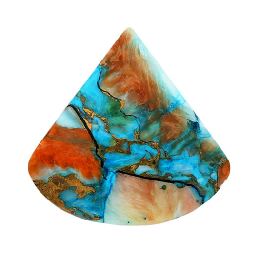 Spiny Oyster Turquoise 23.2x23.4x3.5 mm Fancy Shape Polished Gemstone LS87-06819