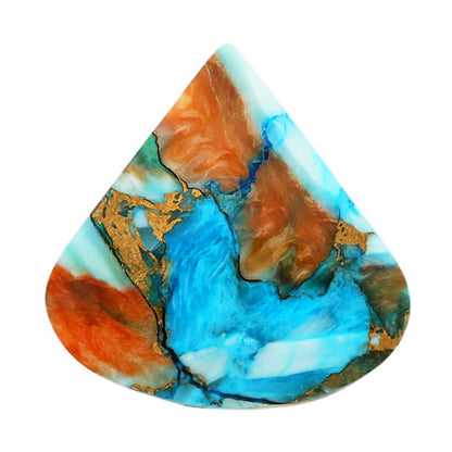 Spiny Oyster Turquoise 23x23.1x4 mm Heart Shape Polished Gemstone LS87-06820