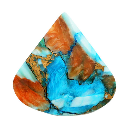Spiny Oyster Turquoise 23x23.1x4 mm Heart Shape Polished Gemstone LS87-06820
