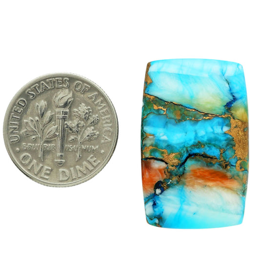 Spiny Oyster Turquoise 17x26.4x5 mm Cushion Shape Polished Gemstone LS87-06826