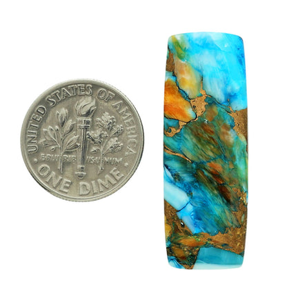 Spiny Oyster Turquoise 12.4x34.3x4 mm Baguette Shape Polished Gemstone LS87-06830