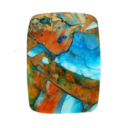 Spiny Oyster Turquoise 19.5x26.55x6.4 mm Cushion Shape Polished Gemstone LS87-06831