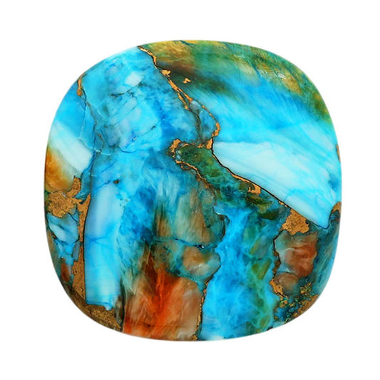 Spiny Oyster Turquoise 24.8x25x4.3 mm Cushion Shape Polished Gemstone LS87-06833