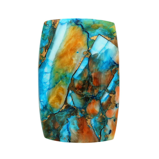 Spiny Oyster Turquoise 19.5x29.5x5.4 mm Baguette Shape Polished Gemstone LS87-06834
