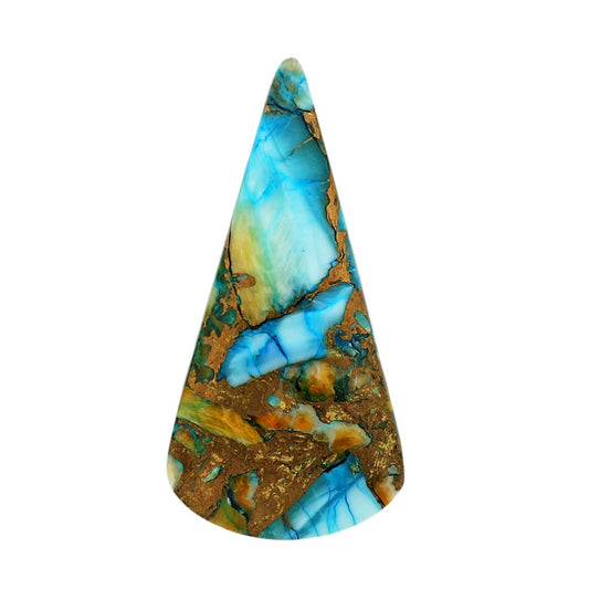 Spiny Oyster Turquoise 18.4x37.4x2.8 mm Pear Shape Polished Gemstone LS87-06835