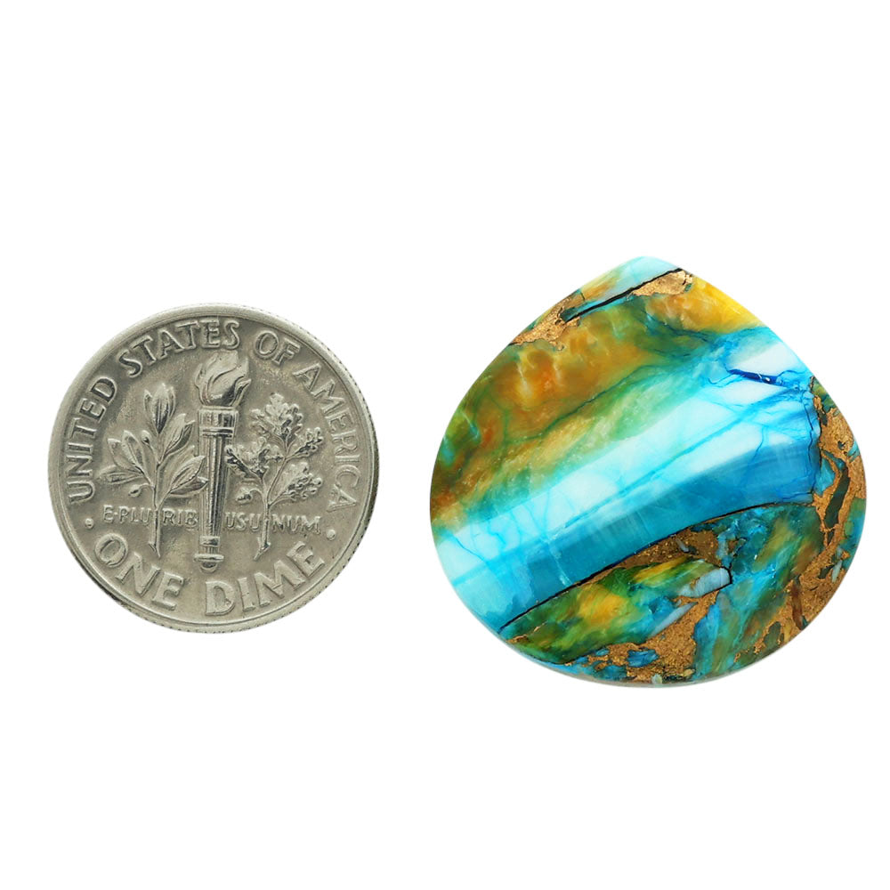Spiny Oyster Turquoise 23.3x23.7x5.8 mm Heart Shape Polished Gemstone LS87-06838