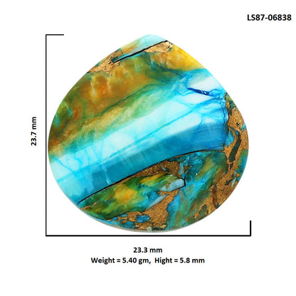 Spiny Oyster Turquoise 23.3x23.7x5.8 mm Heart Shape Polished Gemstone LS87-06838