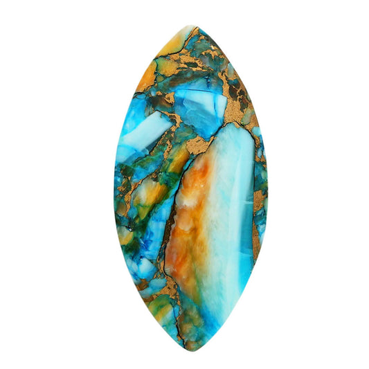 Spiny Oyster Turquoise 17.5x36.8x4 mm Marquise Shape Polished Gemstone LS87-06842