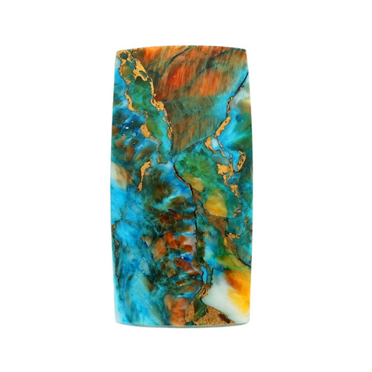 Spiny Oyster Turquoise 13.7x26.85x3.8 mm Baguette Shape Polished Gemstone LS87-06847
