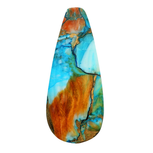 Spiny Oyster Turquoise 16x37.45x5 mm Fancy Shape Polished Gemstone LS87-06848