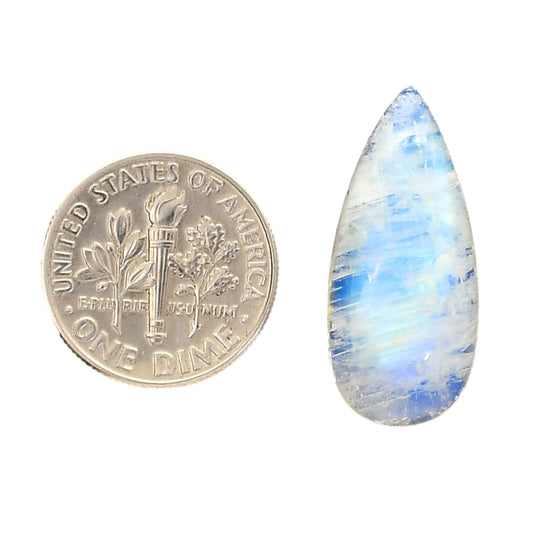 Rainbow Moonstone 11.5x25.4x7.8 mm Pear Shape Polished Gemstone LS88-05404