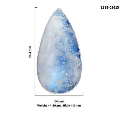 Rainbow Moonstone 14x26.4x8 mm Pear Shape Polished Gemstone LS88-05413