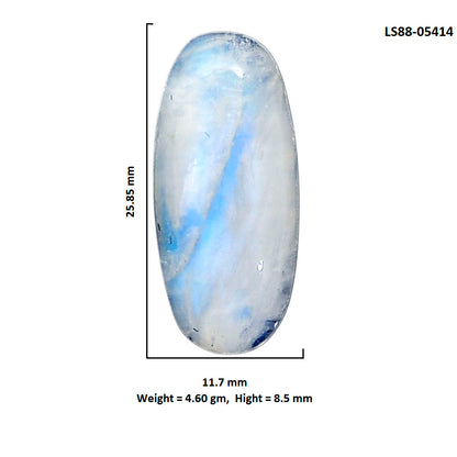 Rainbow Moonstone 11.7x25.85x8.5 mm Oval Shape Polished Gemstone LS88-05414