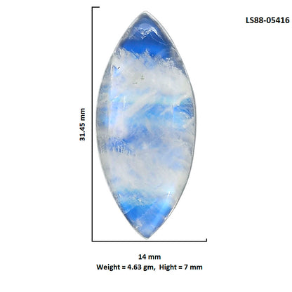 Rainbow Moonstone 14x31.45x7 mm Marquise Shape Polished Gemstone LS88-05416