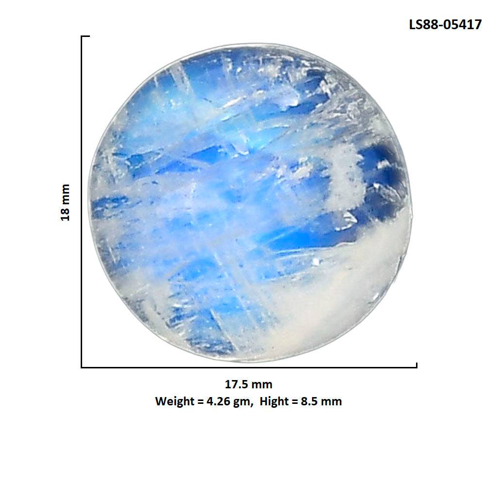 Rainbow Moonstone 17.5x18x8.5 mm Round Shape Polished Gemstone LS88-05417