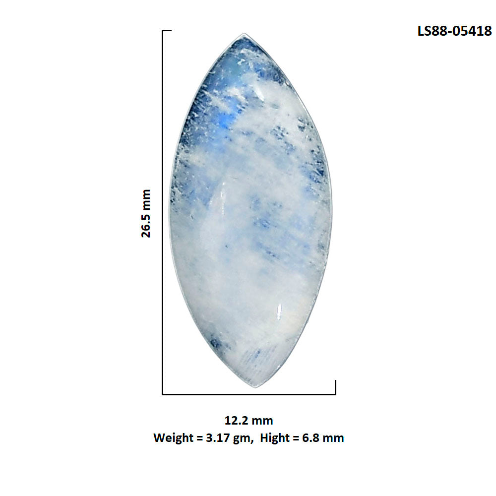 Rainbow Moonstone 12.2x26.5x6.8 mm Marquise Shape Polished Gemstone LS88-05418