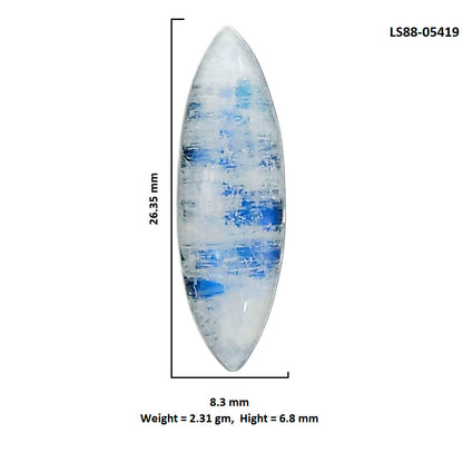 Rainbow Moonstone 8.3x26.35x6.8 mm Marquise Shape Polished Gemstone LS88-05419