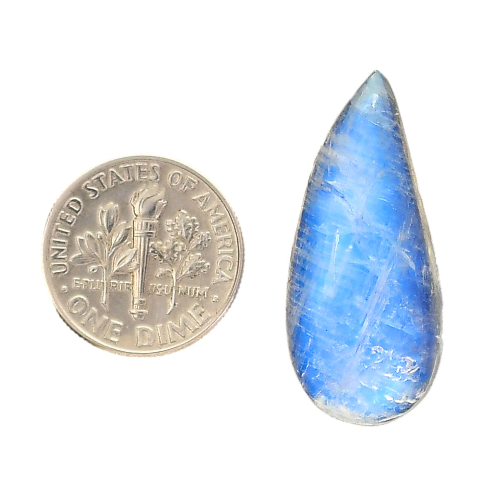Rainbow Moonstone 13.8x30.85x7 mm Pear Shape Polished Gemstone LS88-05420