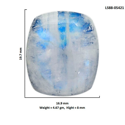Rainbow Moonstone 16.9x19.7x8 mm Cushion Shape Polished Gemstone LS88-05421