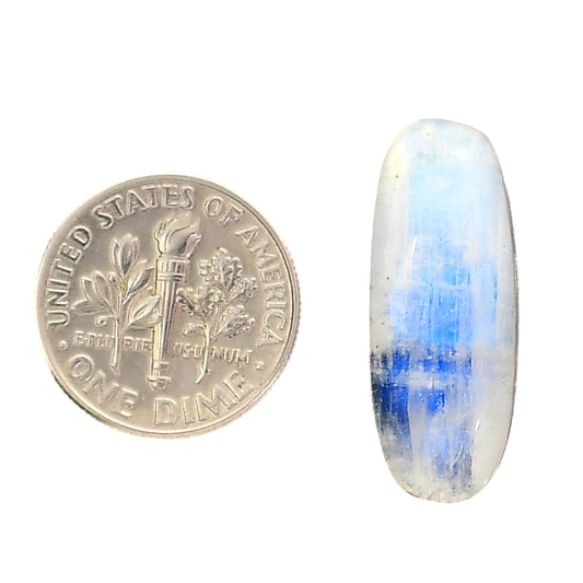 Rainbow Moonstone 10x25.5x6.5 mm Oval Shape Polished Gemstone LS88-05422