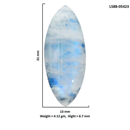Rainbow Moonstone 13x31x6.7 mm Marquise Shape Polished Gemstone LS88-05423