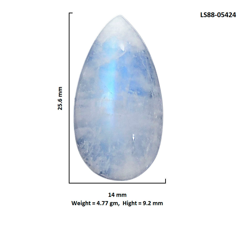 Rainbow Moonstone 14x25.6x9.2 mm Pear Shape Polished Gemstone LS88-05424