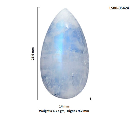 Rainbow Moonstone 14x25.6x9.2 mm Pear Shape Polished Gemstone LS88-05424