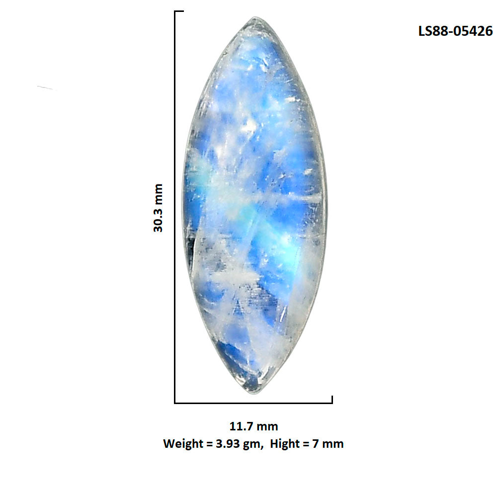 Rainbow Moonstone 11.7x30.3x7 mm Marquise Shape Polished Gemstone LS88-05426