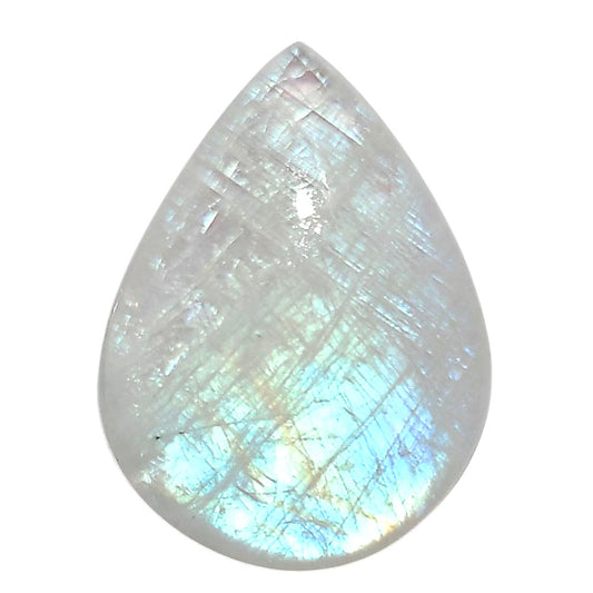 Rainbow Moonstone 29.1x39.1x6.5 mm Pear Shape Polished Gemstone LS88-05427