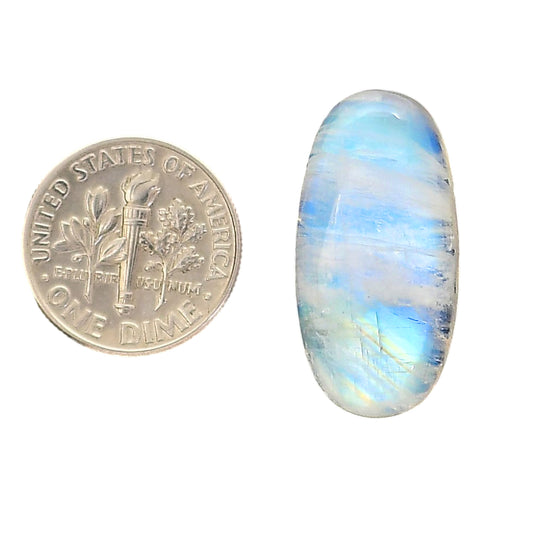 Rainbow Moonstone 13.2x26.3x7 mm Oval Shape Polished Gemstone LS88-05429