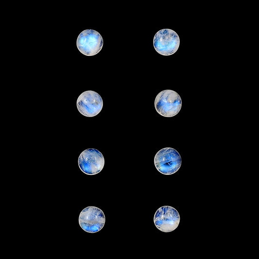Rainbow Moonstone 10 Piece 5x5x3 mm Round Shape Polished Gemstone LS88-06627